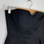 Rachel Zoe  Womens Peplum Strapless Dress Size S Black Office Cocktail Party Photo 3