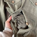 Lands' End Lands’ End Womens Casual Army Green Cotton Shacket Size Small Photo 3