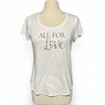 White House | Black Market All For Love Graphic Tee Shirt Size Small Cotton Modal Photo 1