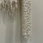 None VTG Ivory Beaded Lace Cardigan Pearl & Sequin Embellished Party Bridal NYE Glam Photo 4