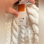 Timberland Logo Womens Cream Cable Knit Cuff Hat With Pom Pom NEW offers ok Photo 7