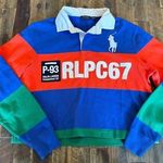 Polo Ralph Lauren rugby cropped long sleeve shirt size small large pony Photo 0