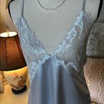 Dolls Kill Avid love silver lace satin sexy semi sheer, mini lingerie baby doll slip M Photo 1