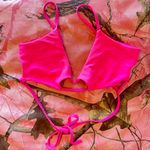 frankie's bikinis hot pink ribbed cut out bikini top Photo 0