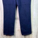 Lee   Size 10 Short Relaxed Straight Leg High Rise Dark Blue Denim Jeans … Photo 3