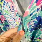 Lilly Pulitzer  Madilyn Romper Women’s Size L | Blue Pink Floral Print Photo 2