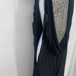 Camille La Vie Long Babydoll Dress Sz 6 Black Crystal Drape Whimsigoth Prom Gala Photo 13