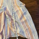 Free People Sleeveless Button Down Shirt Mackenzie Wrap Striped Multicol… Photo 8