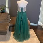 Women’s Green & Silver Full Length Prom Party Dress CorsetBack Size L NEW Size L Photo 3