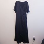 Baltic Born Vara Satin Maxi Wrap Dress Short Sleeve New Without Tags Photo 2