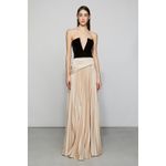 ET OCHS Black Half n Half Velvet Deep V Photo 13