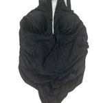 You Dian Women's One Piece Tummy Control Front Cross Ruched Swimsuit Size 3XL Black Photo 0