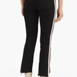 MOTHER Insider Crop Step Fray Hem Size 25 Black and Cream Stripe Photo 1