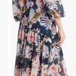 Eliza J Floral Long Sleeve High-Low Faux Wrap Dress Photo 1