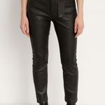 Shinestar Black Faux Leather Skinny Pants Rayon Nylon Spandex Size M Photo 0