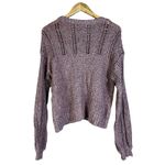 American Eagle  Outfitters Knit Sweater Open Weave Relaxed Fit Light Pink M Photo 3