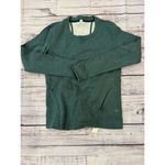 Lululemon &go Endeavor Long Sleeve Heathered Deep Green size 6 excellent conditi Photo 2