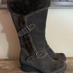 Baretraps  Cathy Suede Leather Boots Women’s Size 10 Faux Fur Buckle Details Photo 0