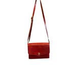 Giani Bernini Women's Red Croc Embossed Crossbody Bag Medium Casual Photo 4
