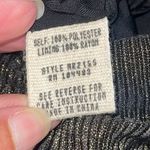 Moon River NWT Moon River Womens Metallic Ribbed Boat Neck Puffy Sleeve Top Black Gold XS Photo 5