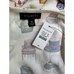 Talbots NWD Teacup Satin Long Sleeve Blouse Womens Medium Whimsical Teaparty Photo 5