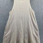 Ash  & Ember Sleeveless Shift Dress Cream Size Large 100% Cotton Blush Pink Photo 0