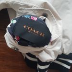 Coach  Womens Navy Floral Bomber Jacket Reversible Size Small Photo 8