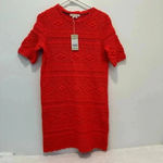 Boden Crochet Claudia Textured Knitted Dress 6R‎ Orange Size 6 Photo 2