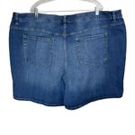 Lane Bryant  Mid Rise Girlfriend Shorts Sz 28 Flex Magic Waistband Dark Wash Photo 1