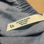 Girl Krazy Blue Off Shoulder Cotton Blend Chambray 3/4 Sleeve Top Small Photo 8