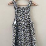 Vintage 80s Floral overall mini Dress Brown Photo 1