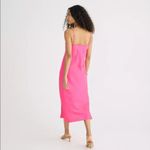 J.Crew New NEON FUCHSIA SOLID PINK LUSTER CHARMEUSE GWYNETH SLIP DRESS SZ 6 Photo 1