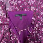 White House | Black Market  Hi Low Maxi Dress Purple Floral Ruffle Sundress Size 4 Photo 11