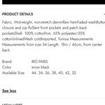 IRO PARIS $275 Angela Women's Distressed Denim Shorts 34 US XS Photo 4