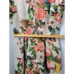 Adrianna Papell Floral Brocade Matelasse Dress Size 12 Orange Photo 5
