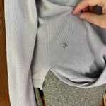 Lululemon  Back to Balance Sweater Open Back Twist Detail Iced Iris  - Size 8 Photo 8