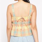 Madewell | Seersucker Sophia Peplum Tank in Rainbow Gingham Check Photo 1