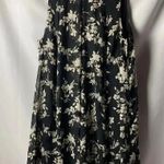 Lane Bryant WO SIZE 20 SHEER OVERLAY LINED DRESS FLORAL DESIGN BACK TIE CLEAN Photo 2