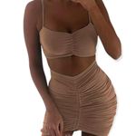 Ruched Midi Skirt & Crop Top 2 Photo 1