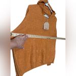 Kori  Sparkle Orange Hooded Sweater,Size S Oversized Photo 4