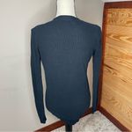 Madewell Inlet Button Up Long Sleeve Cotton Cardigan in Black Small Photo 5