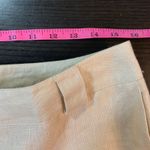 Talbots  Petites Irish Linen Beige Wide Leg Cropped‎ Pants Size 12 Career Office Photo 4