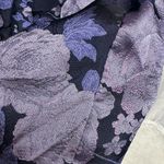 Elle  Navy and Lavender Floral Long Sleeve Dress Photo 4