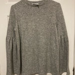 ZARA Trafulac Heather Gray Long Bell Sleeve Blouse Shirt Photo 0