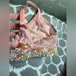Aerie bra- pink tiny flower, size LG, pink with lots of lace and colors Photo 4