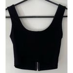 Iris Black Zip Up Crop Top Photo 12