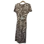 CAbi Brown Cinch Back Cutout Tiered Dress Size Small Wedding Guest Granola Photo 1