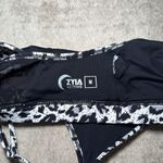 Zyia Active Animal Print‎ Grid Mesh Racerback Sports Bra Size Medium Black Photo 3