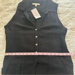 Everyday Ritual Vivienne Sleeveless Cotton Gauze Dress Top NEW Black Photo 10