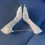 Sam Edelman Leather Snakeskin Print w/ 4 1/2” Silver Heels and Accents. Size 9 Photo 5